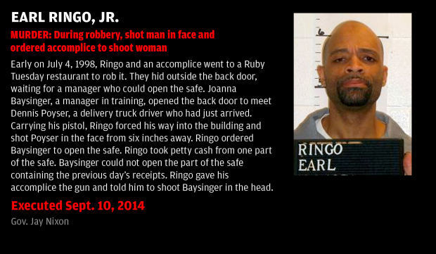 Executed Sept. 10, 2014: Earl Ringo, Jr.
